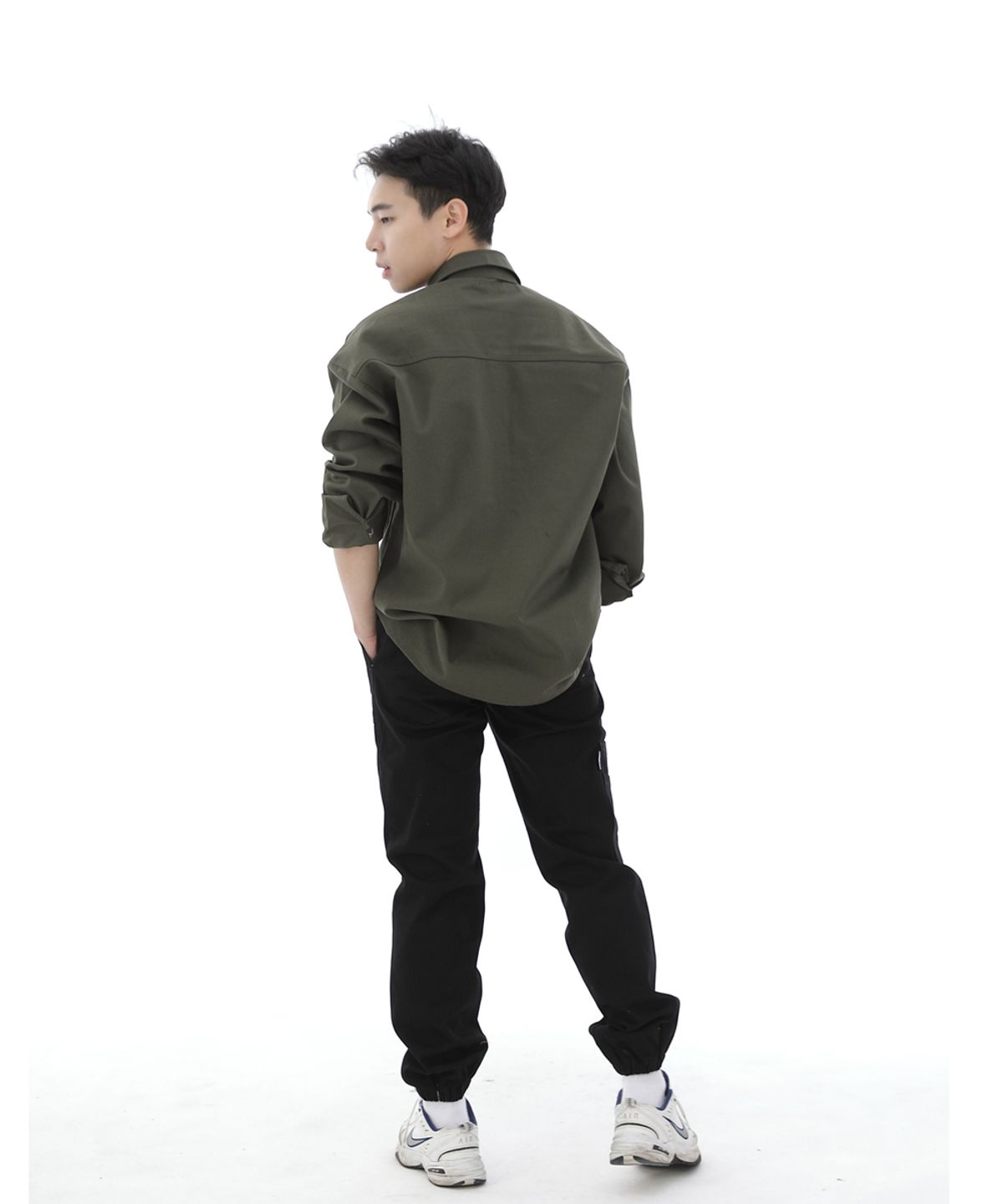 세인트크루(SAINTCREW) 투레이어 바텍포켓 버튼 풀오버셔츠 2L-403PS 카키