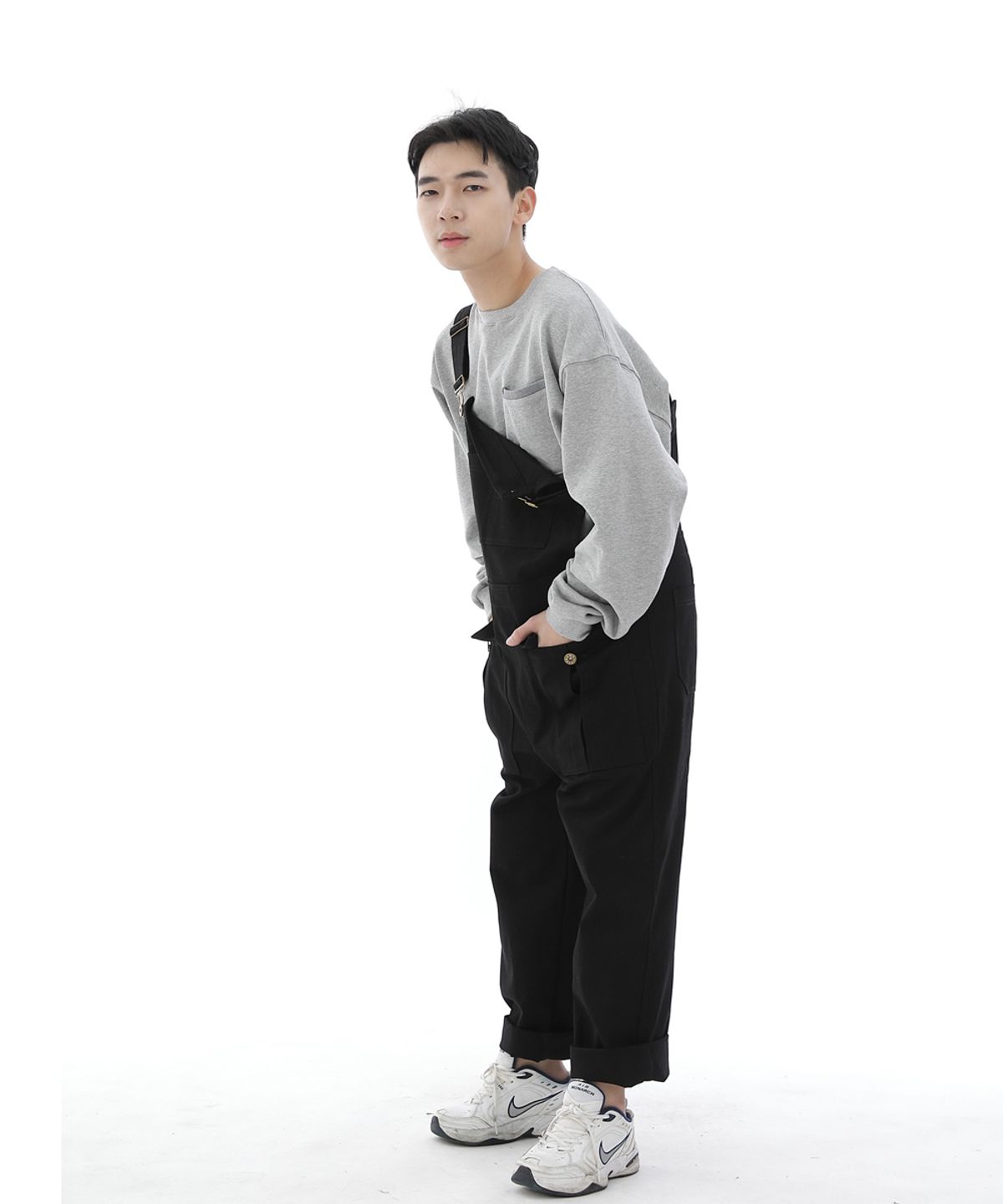 세인트크루(SAINTCREW) 데크 와이드빕 카고포켓 오버롤 WCP-601 블랙