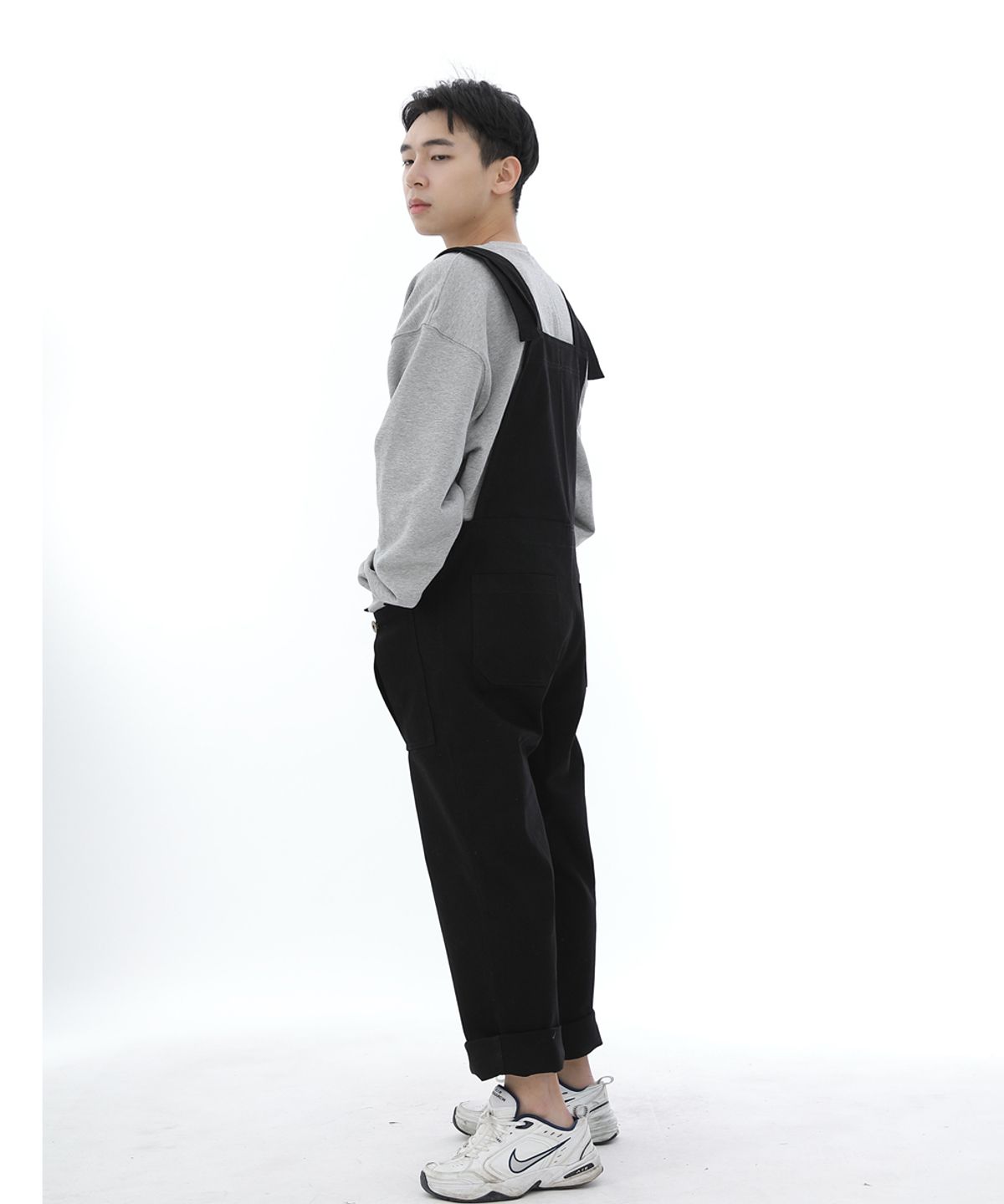 세인트크루(SAINTCREW) 데크 와이드빕 카고포켓 오버롤 WCP-601 블랙