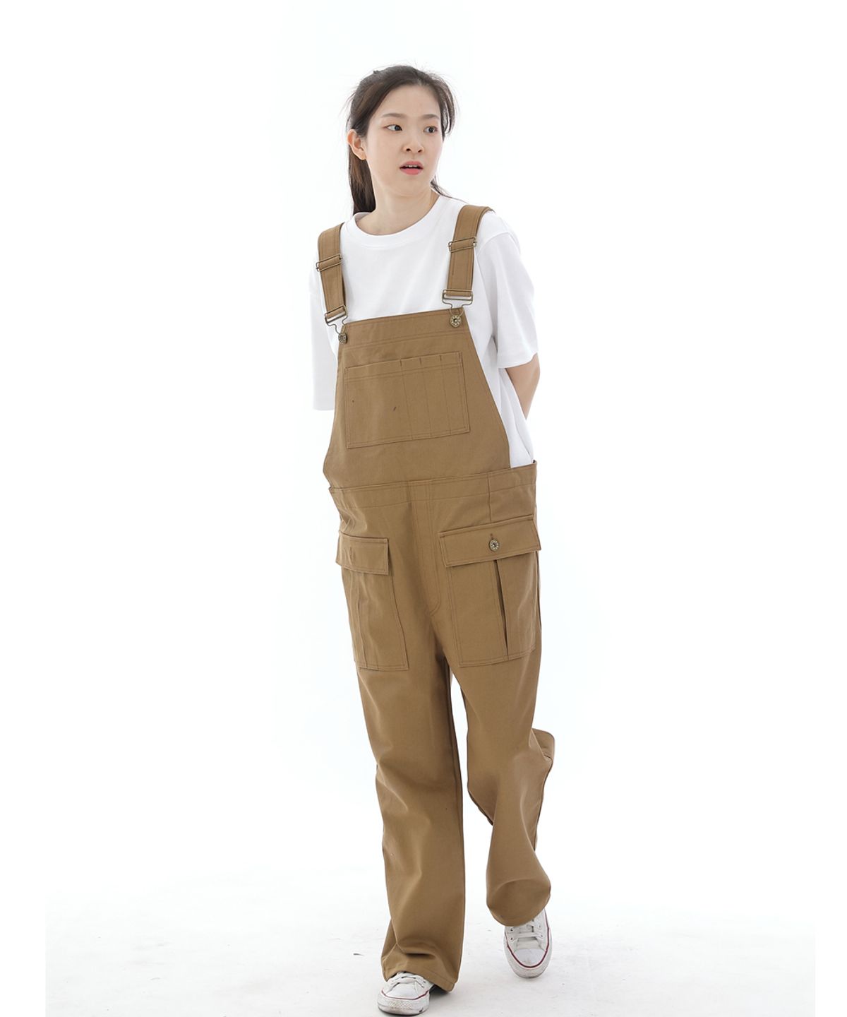 세인트크루(SAINTCREW) 데크 와이드빕 카고포켓 오버롤 WCP-601 카멜