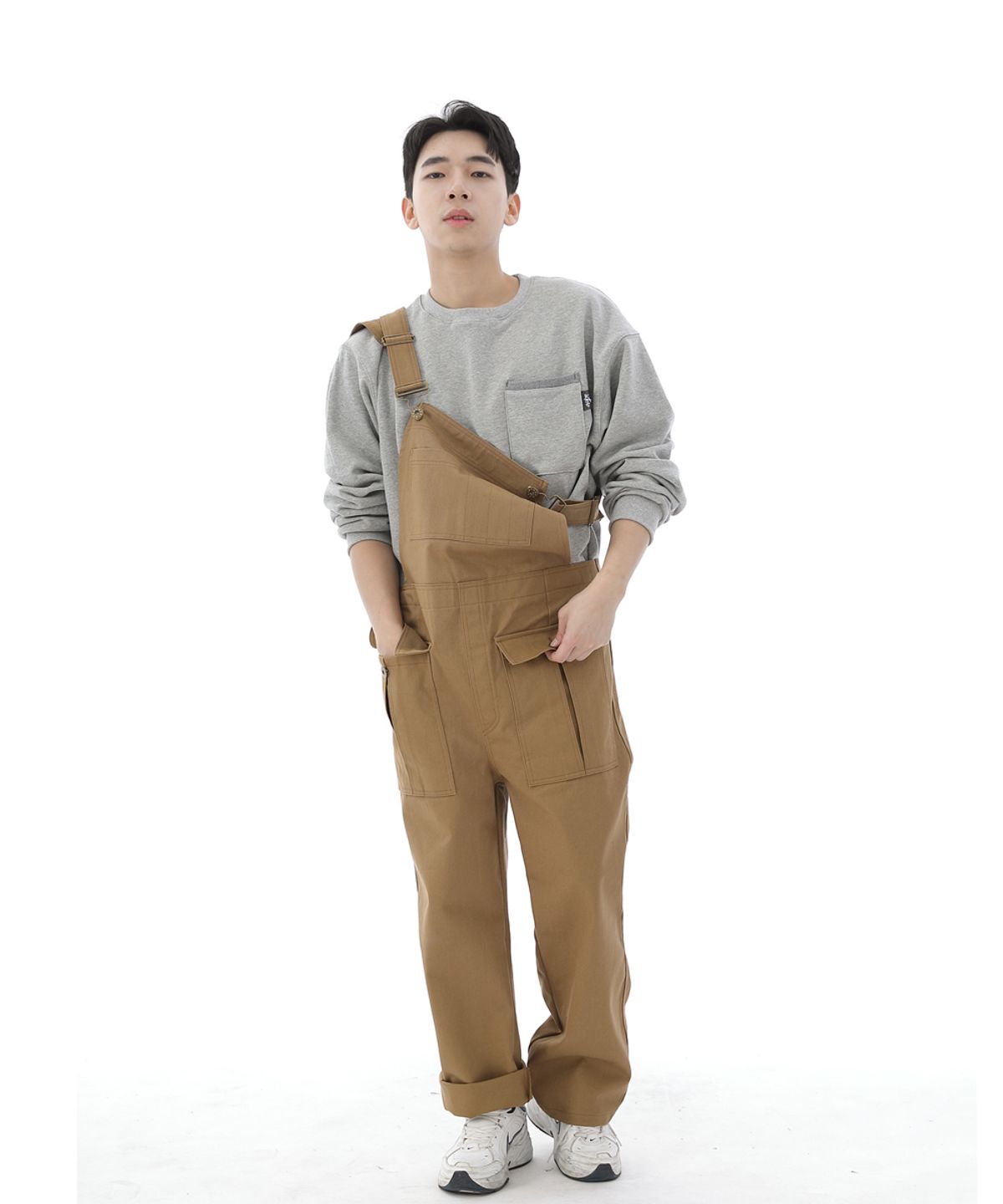 세인트크루(SAINTCREW) 데크 와이드빕 카고포켓 오버롤 WCP-601 카멜