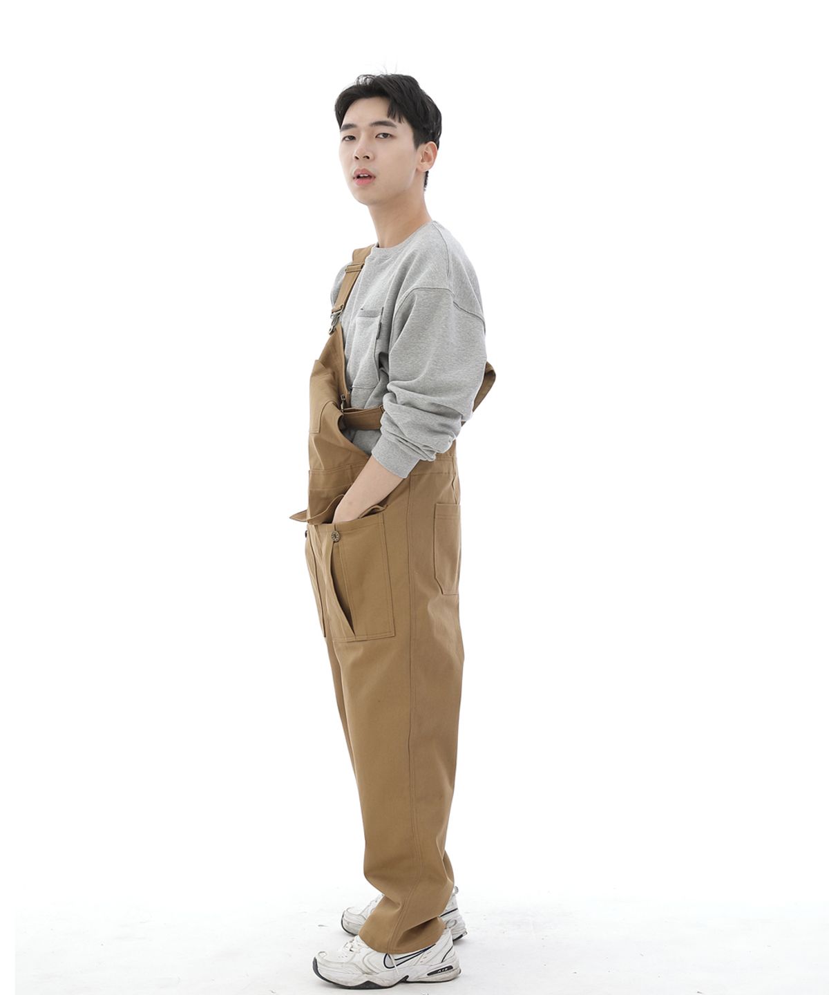 세인트크루(SAINTCREW) 데크 와이드빕 카고포켓 오버롤 WCP-601 카멜