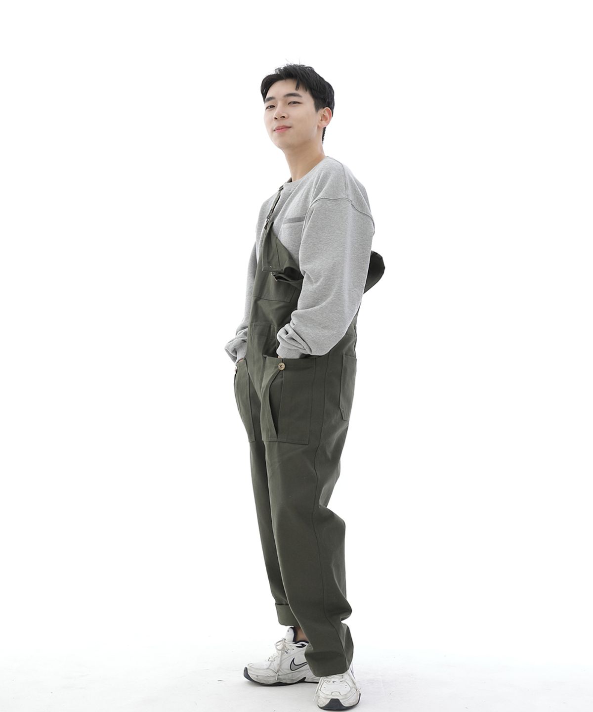 세인트크루(SAINTCREW) 데크 와이드빕 카고포켓 오버롤 WCP-601 카키