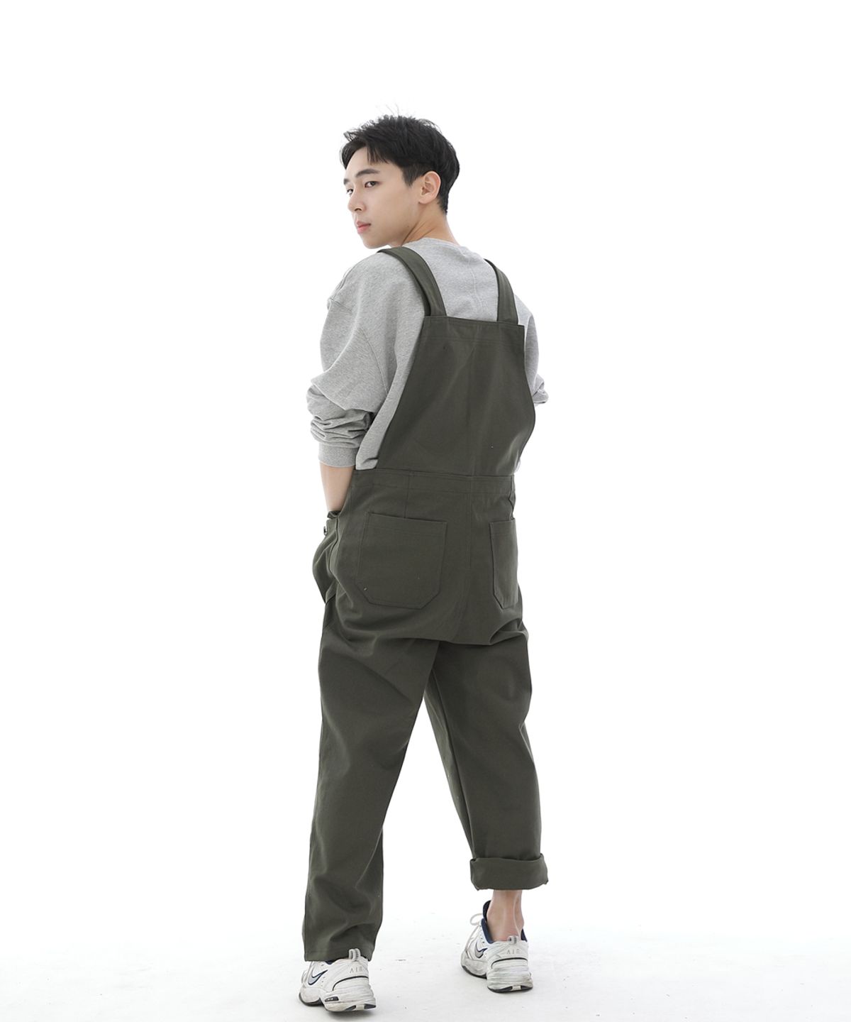 세인트크루(SAINTCREW) 데크 와이드빕 카고포켓 오버롤 WCP-601 카키