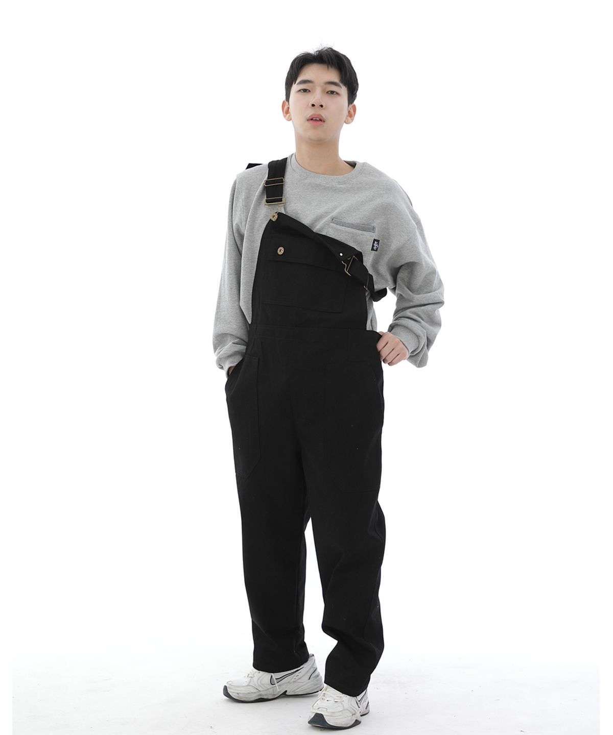 세인트크루(SAINTCREW) 데크 와이드빕 퍼티그 테이퍼드 오버롤 WFT-602 블랙