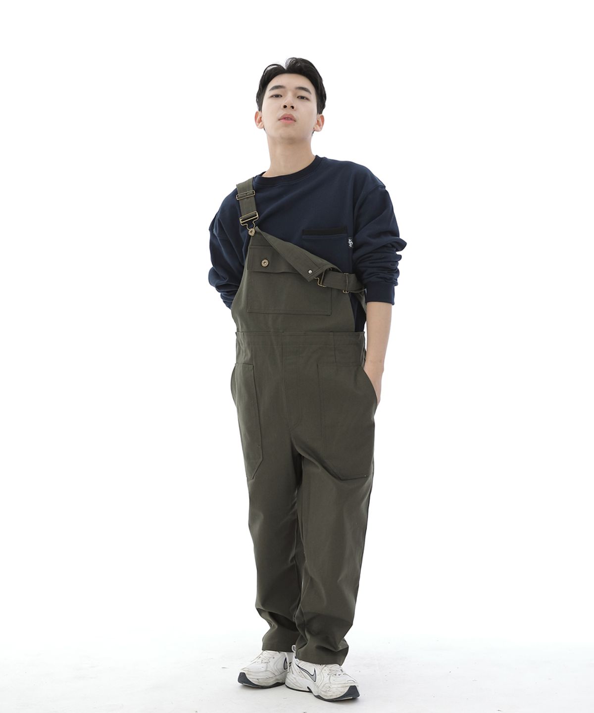 세인트크루(SAINTCREW) 데크 와이드빕 퍼티그 테이퍼드 오버롤 WFT-602 카키