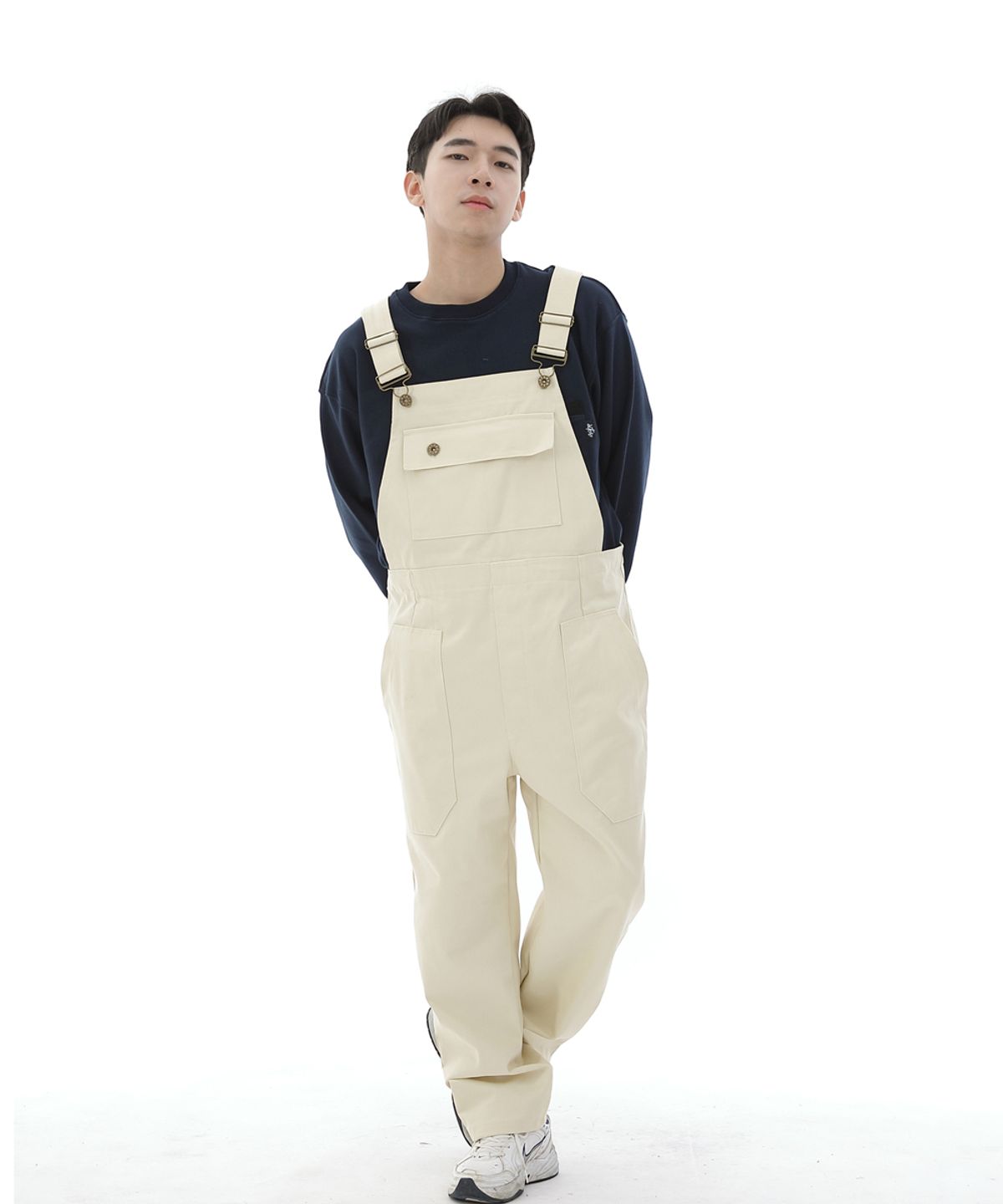 세인트크루(SAINTCREW) 데크 와이드빕 퍼티그 테이퍼드 오버롤 WFT-602 크림