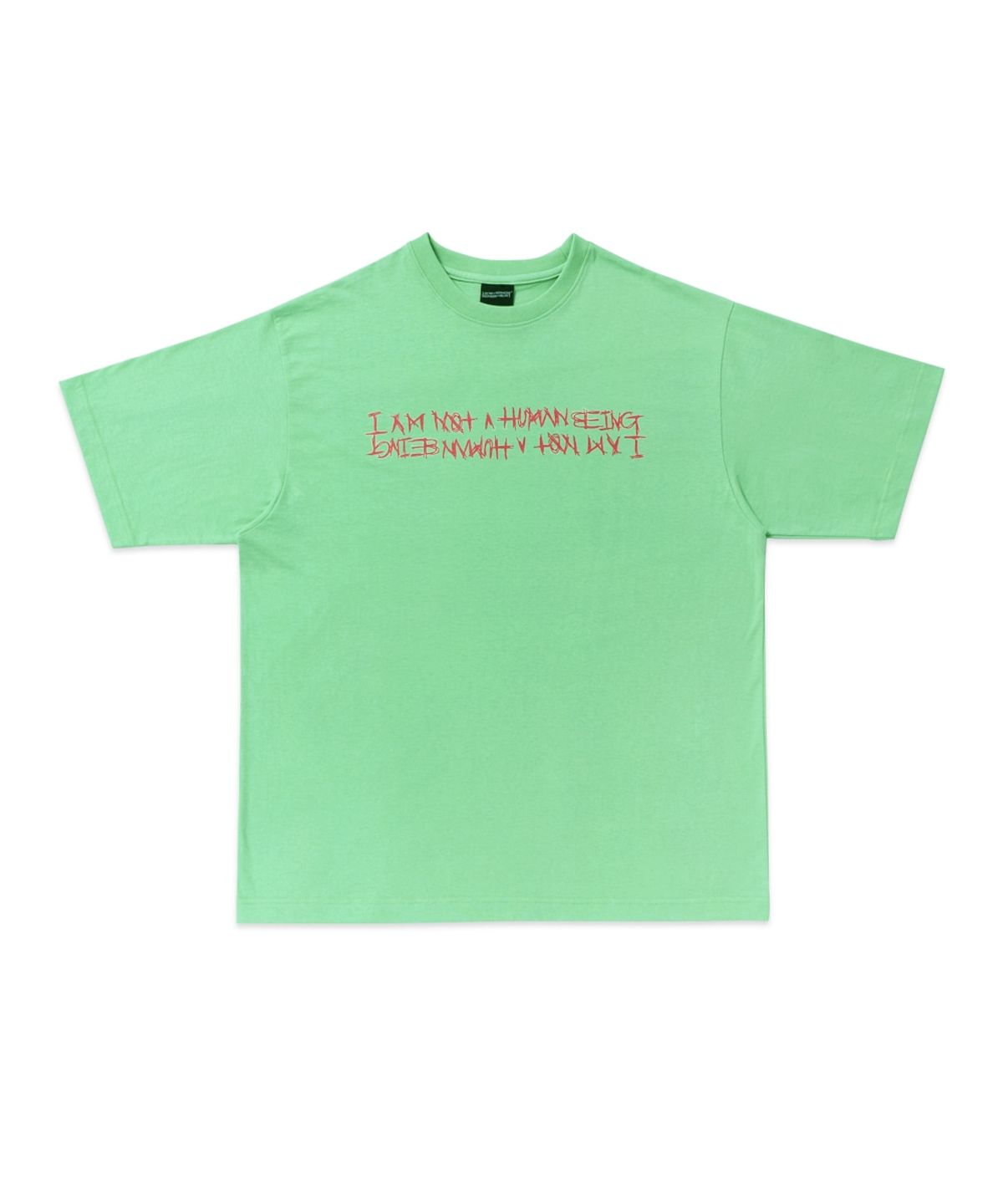 아임낫어휴먼비잉(I AM NOT A HUMAN BEING) BASIC LOGO SHORT SLEEVE T-SHIRT - MINT