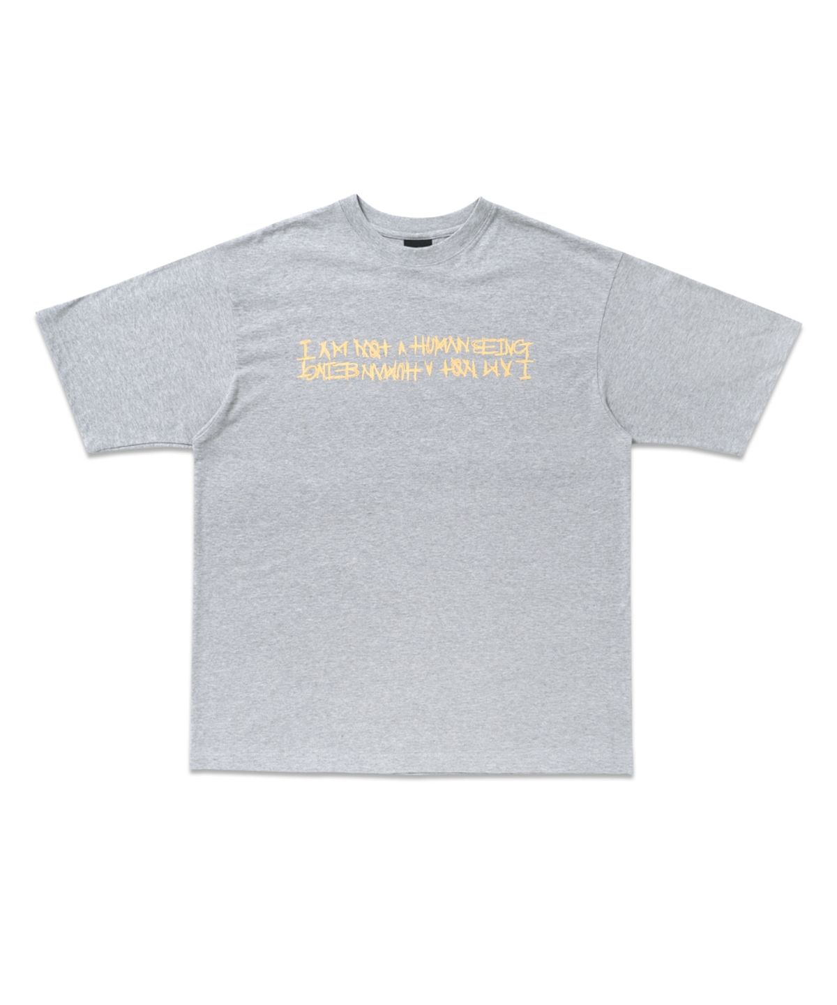 아임낫어휴먼비잉(I AM NOT A HUMAN BEING) BASIC LOGO SHORT SLEEVE T-SHIRT - GREY