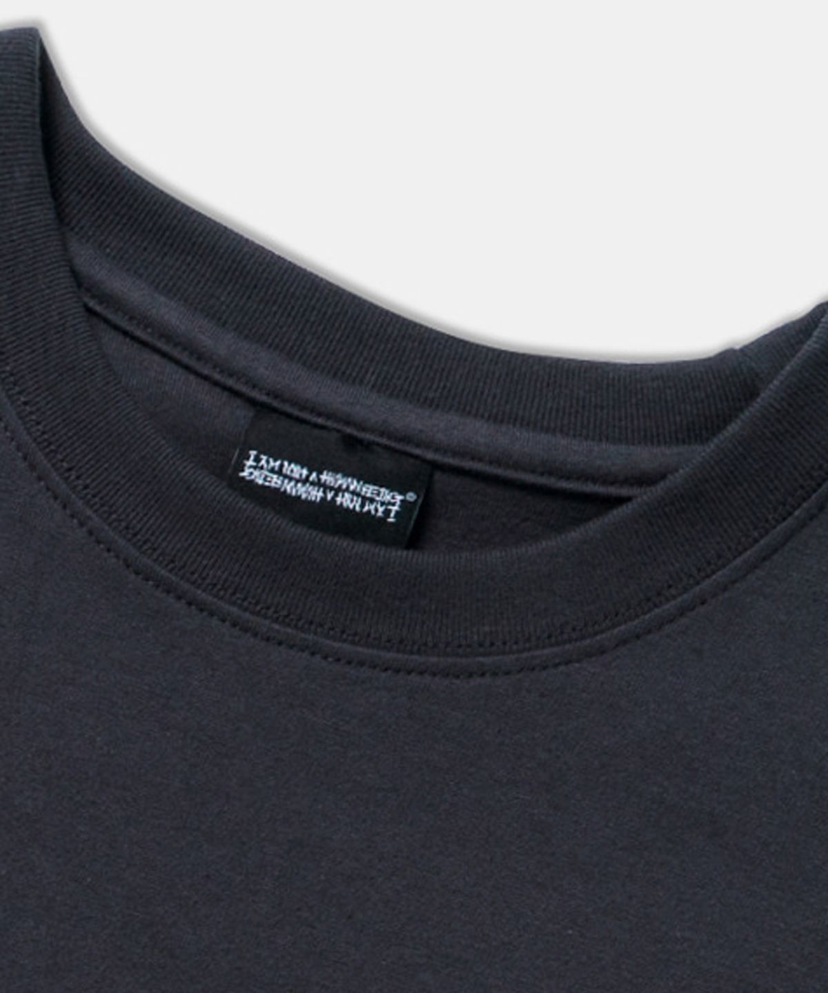 아임낫어휴먼비잉(I AM NOT A HUMAN BEING) BASIC LOGO SHORT SLEEVE T-SHIRT - CHARCOAL GREY