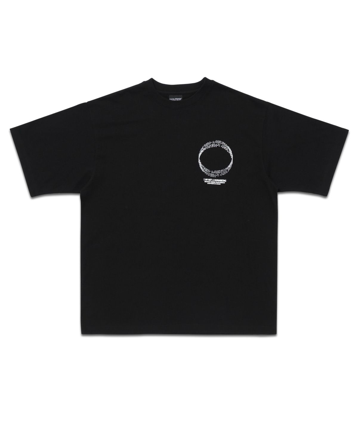 아임낫어휴먼비잉(I AM NOT A HUMAN BEING) CIRCLE LOGO TEE - BLACK