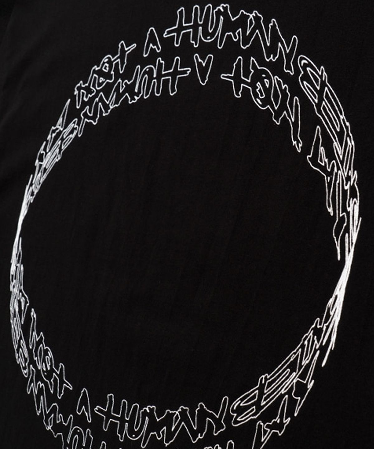 아임낫어휴먼비잉(I AM NOT A HUMAN BEING) CIRCLE LOGO TEE - BLACK