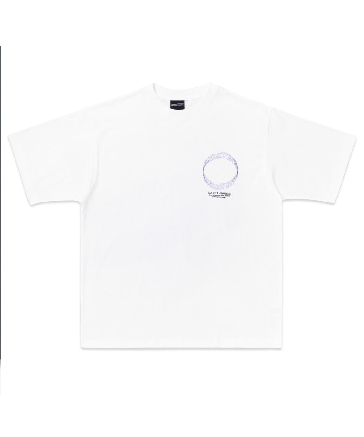 아임낫어휴먼비잉(I AM NOT A HUMAN BEING) CIRCLE LOGO TEE - WHITE