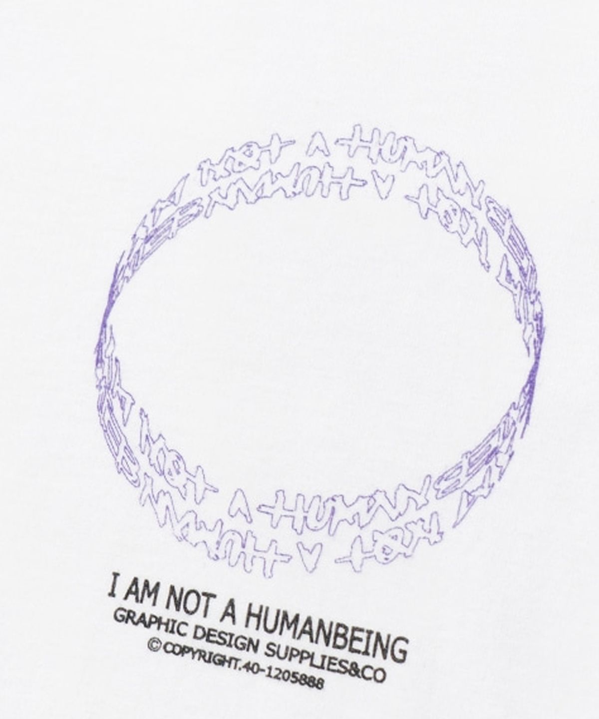 아임낫어휴먼비잉(I AM NOT A HUMAN BEING) CIRCLE LOGO TEE - WHITE