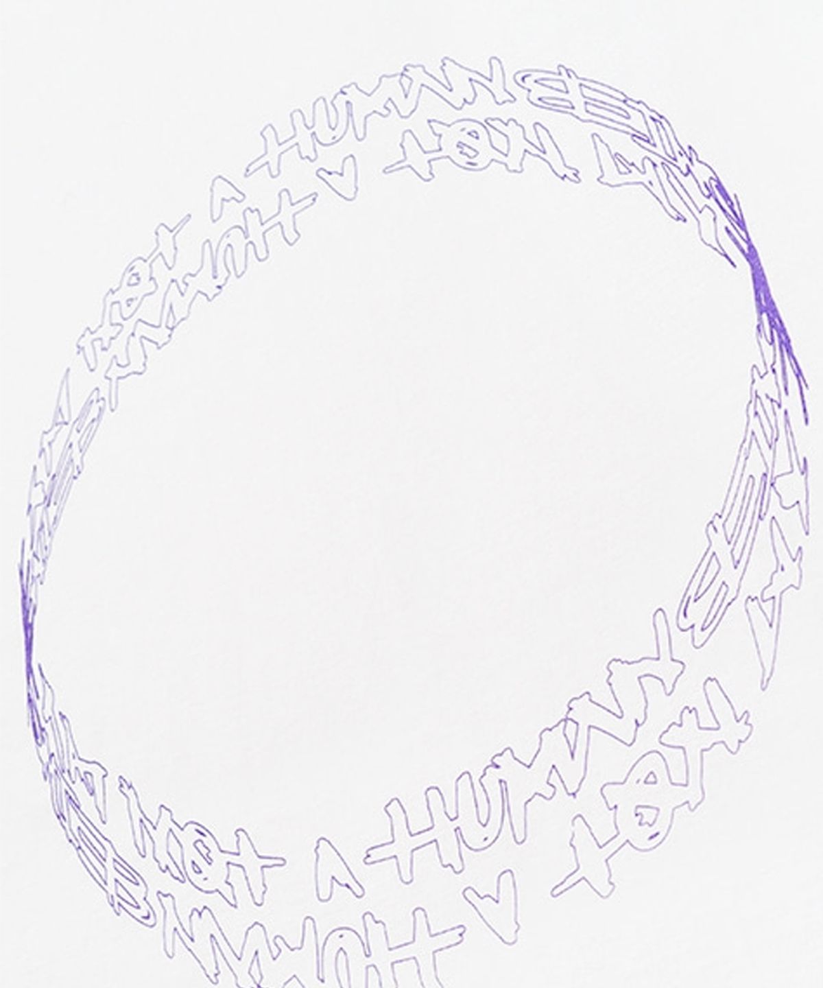 아임낫어휴먼비잉(I AM NOT A HUMAN BEING) CIRCLE LOGO TEE - WHITE