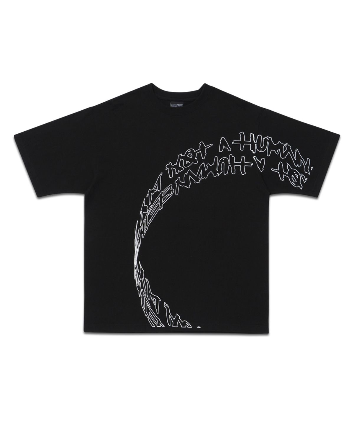 아임낫어휴먼비잉(I AM NOT A HUMAN BEING) WARP LOGO TEE - BLACK
