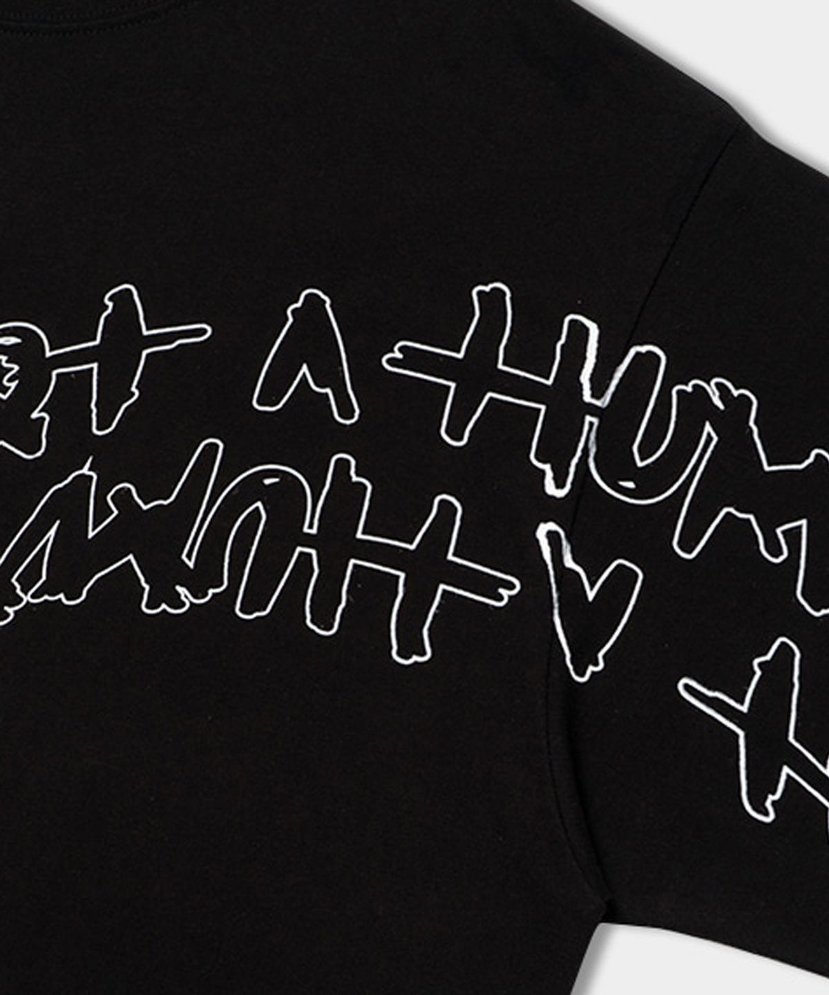 아임낫어휴먼비잉(I AM NOT A HUMAN BEING) WARP LOGO TEE - BLACK