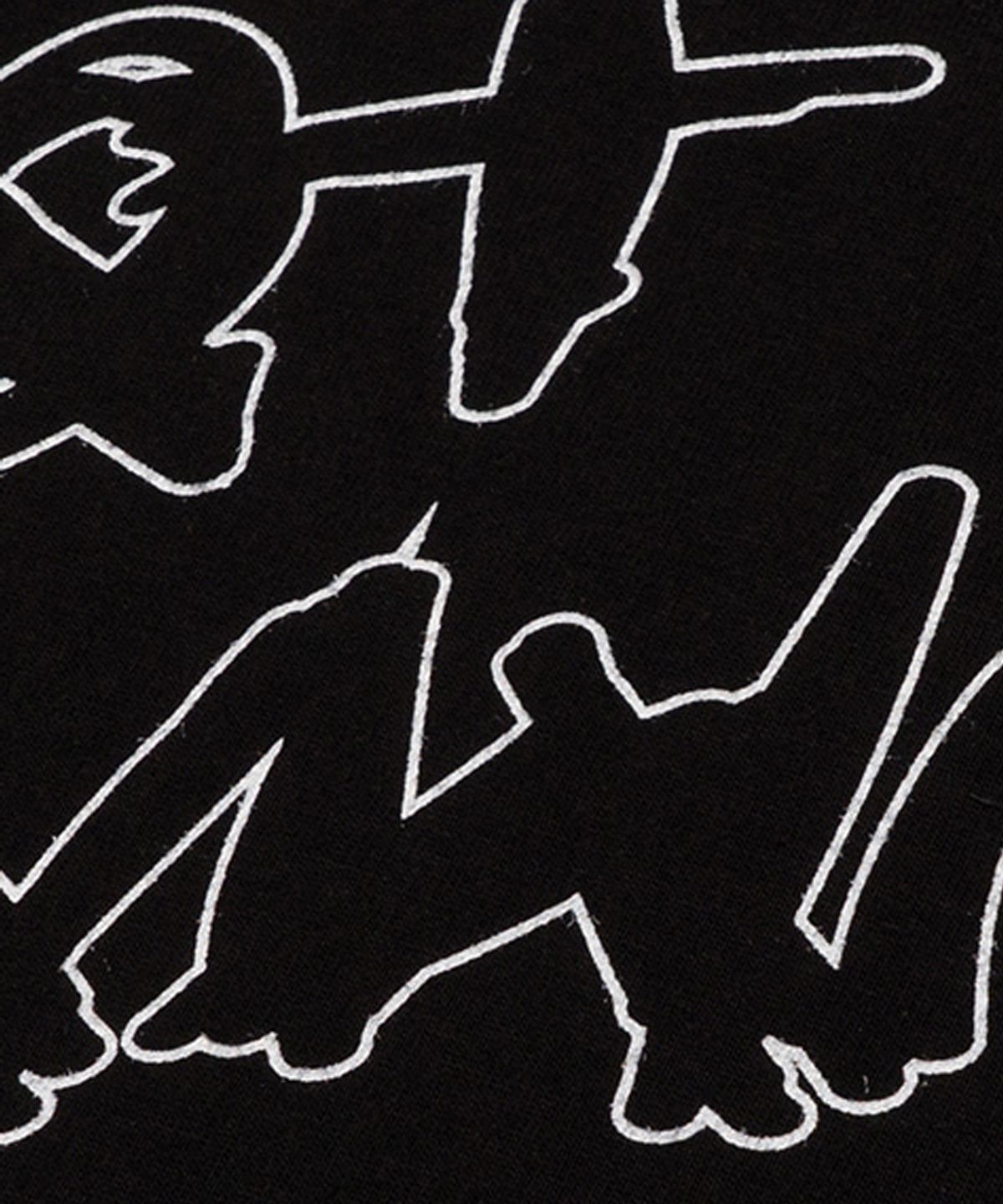 아임낫어휴먼비잉(I AM NOT A HUMAN BEING) WARP LOGO TEE - BLACK