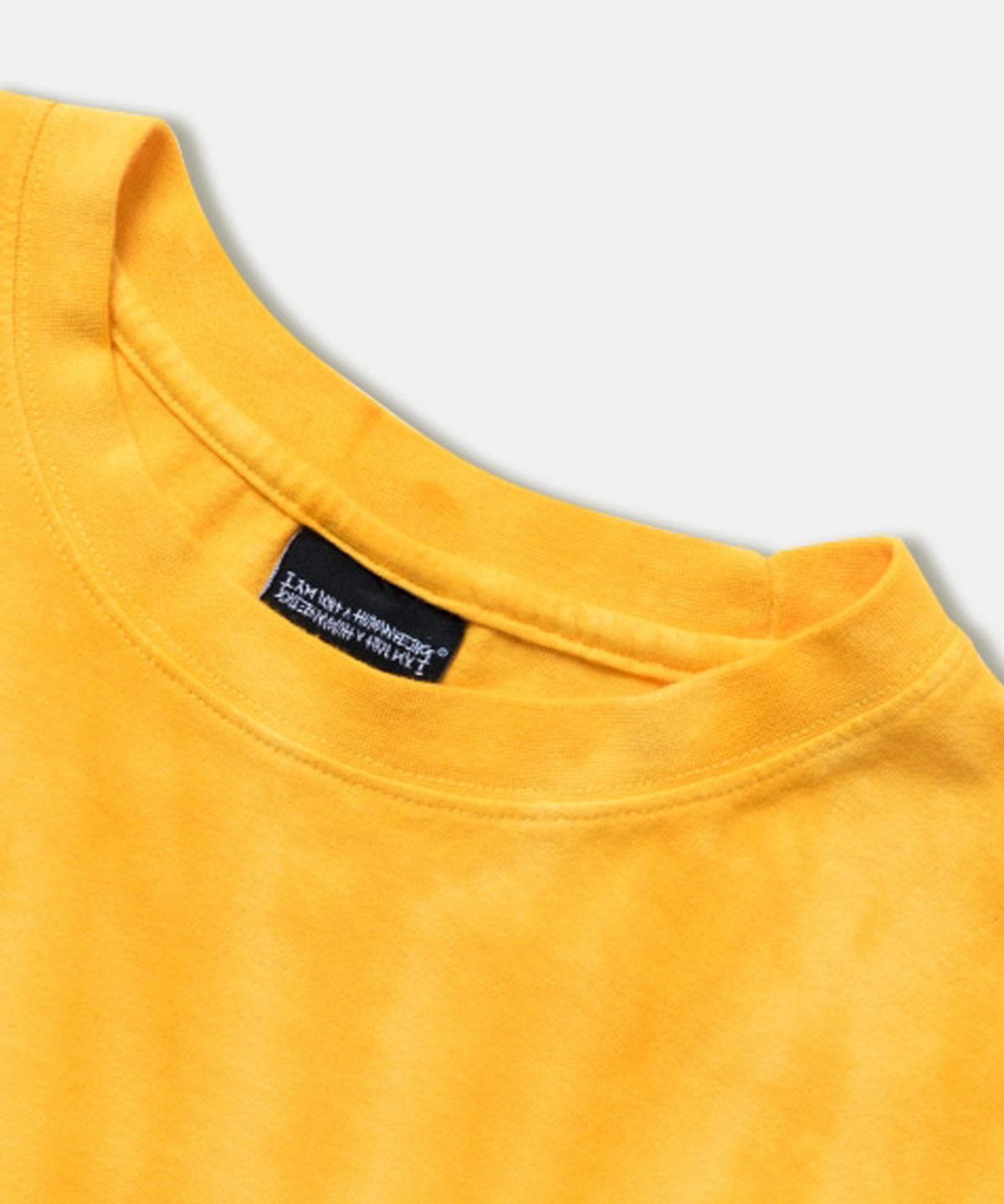 아임낫어휴먼비잉(I AM NOT A HUMAN BEING) WARP LOGO TIE-DYE TEE - YELLOW