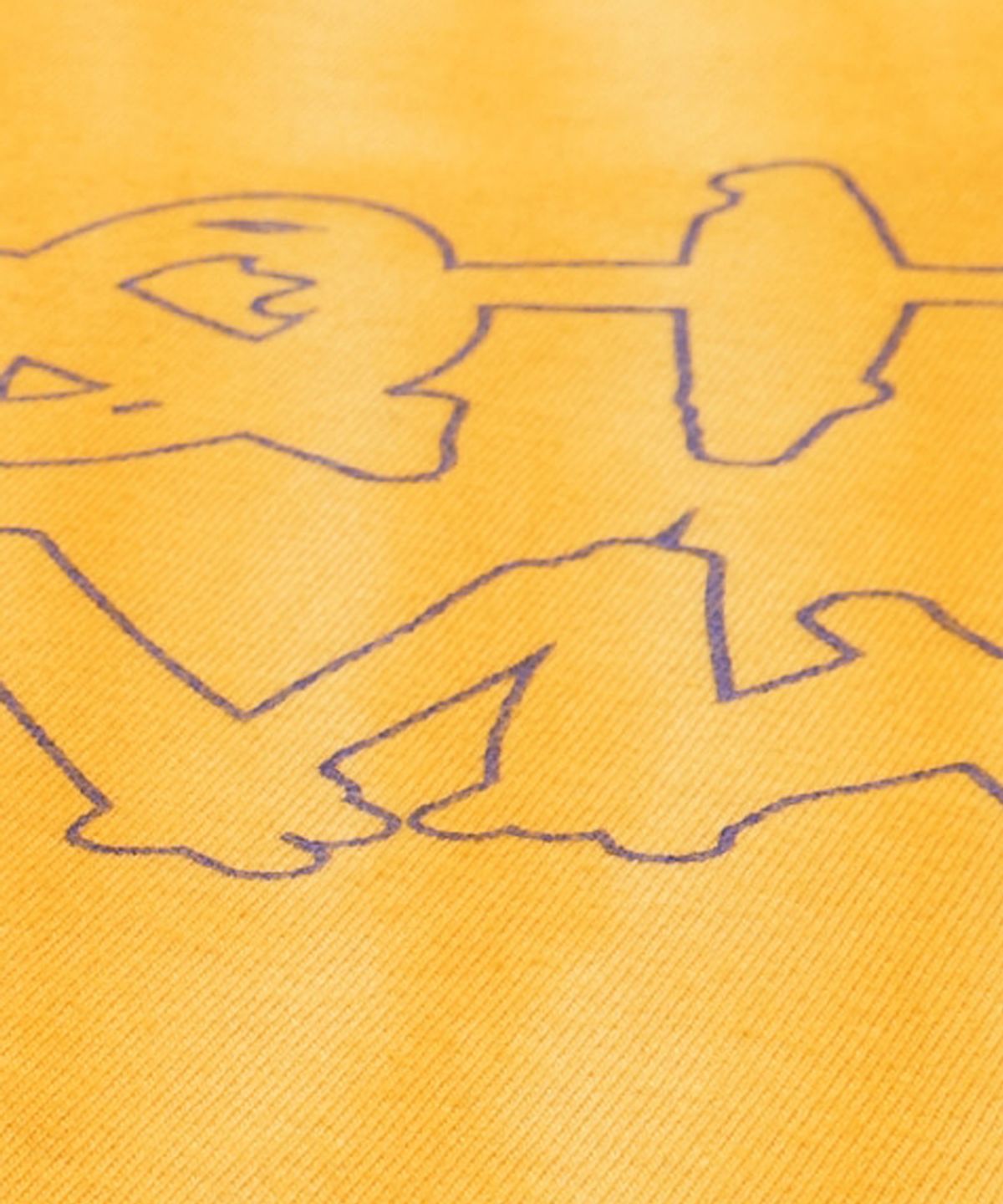 아임낫어휴먼비잉(I AM NOT A HUMAN BEING) WARP LOGO TIE-DYE TEE - YELLOW