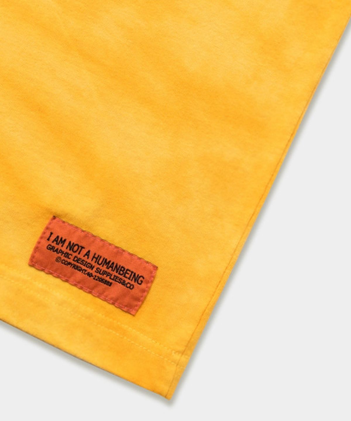 아임낫어휴먼비잉(I AM NOT A HUMAN BEING) WARP LOGO TIE-DYE TEE - YELLOW