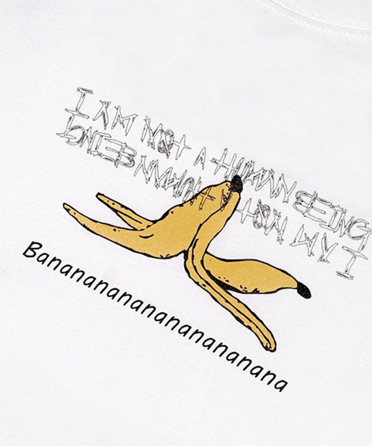 아임낫어휴먼비잉(I AM NOT A HUMAN BEING) BANANA TEE - WHITE