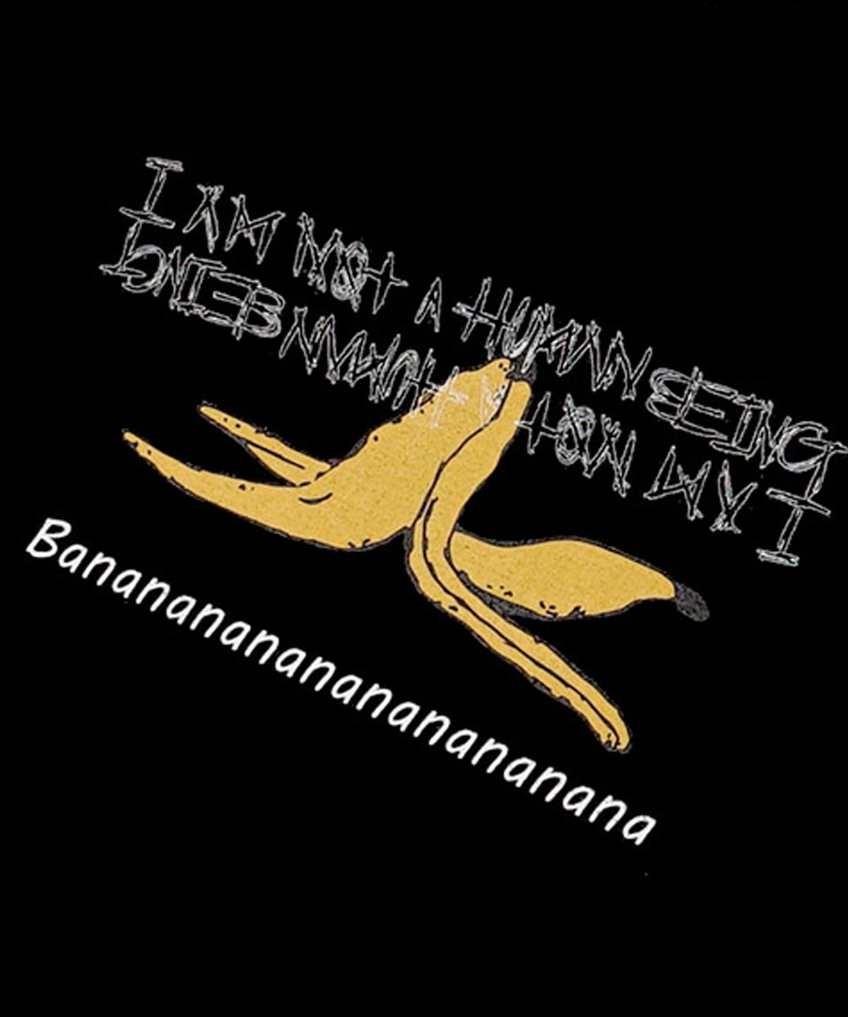 아임낫어휴먼비잉(I AM NOT A HUMAN BEING) BANANA TEE - BLACK