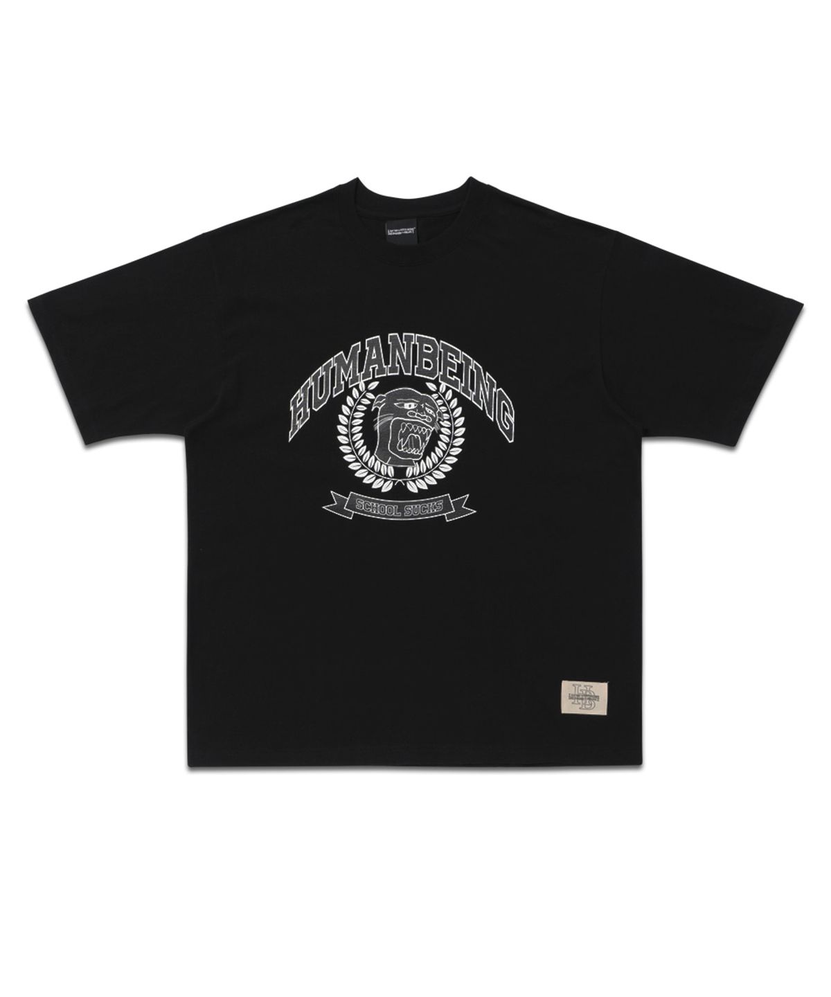 아임낫어휴먼비잉(I AM NOT A HUMAN BEING) VARSITY TEE - BLACK