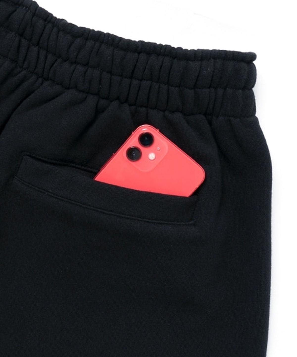 아임낫어휴먼비잉(I AM NOT A HUMAN BEING) RUGBY 1/2 SWEAT SHORTS - BLACK