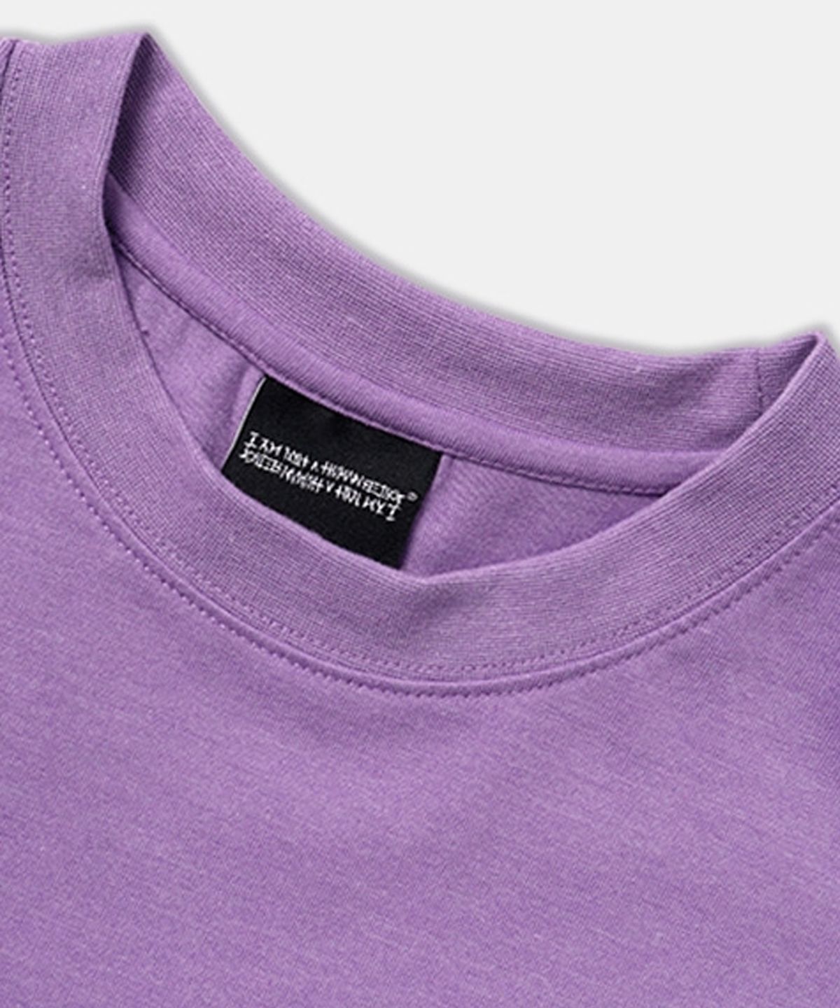 아임낫어휴먼비잉(I AM NOT A HUMAN BEING) BASIC LOGO SHORT SLEEVE T-SHIRT - LIGHT PURPLE