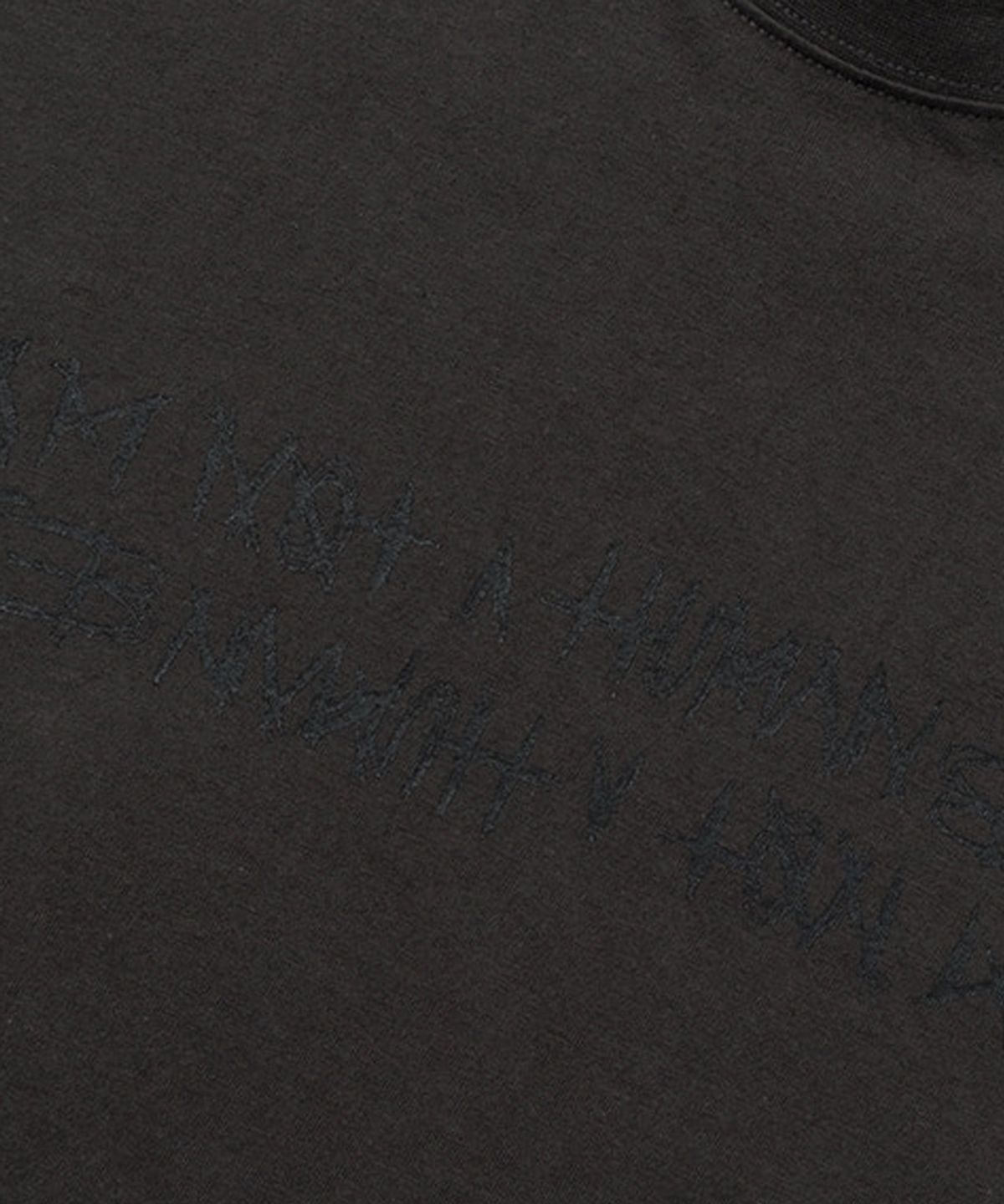 아임낫어휴먼비잉(I AM NOT A HUMAN BEING) BASIC LOGO SHORT SLEEVE T-SHIRT - CHARCOAL