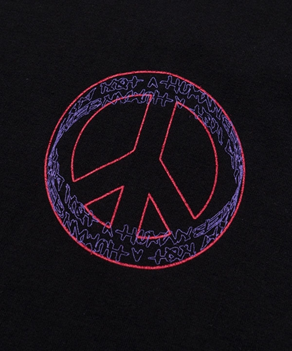 아임낫어휴먼비잉(I AM NOT A HUMAN BEING) PEACE LOGO TEE - BLACK