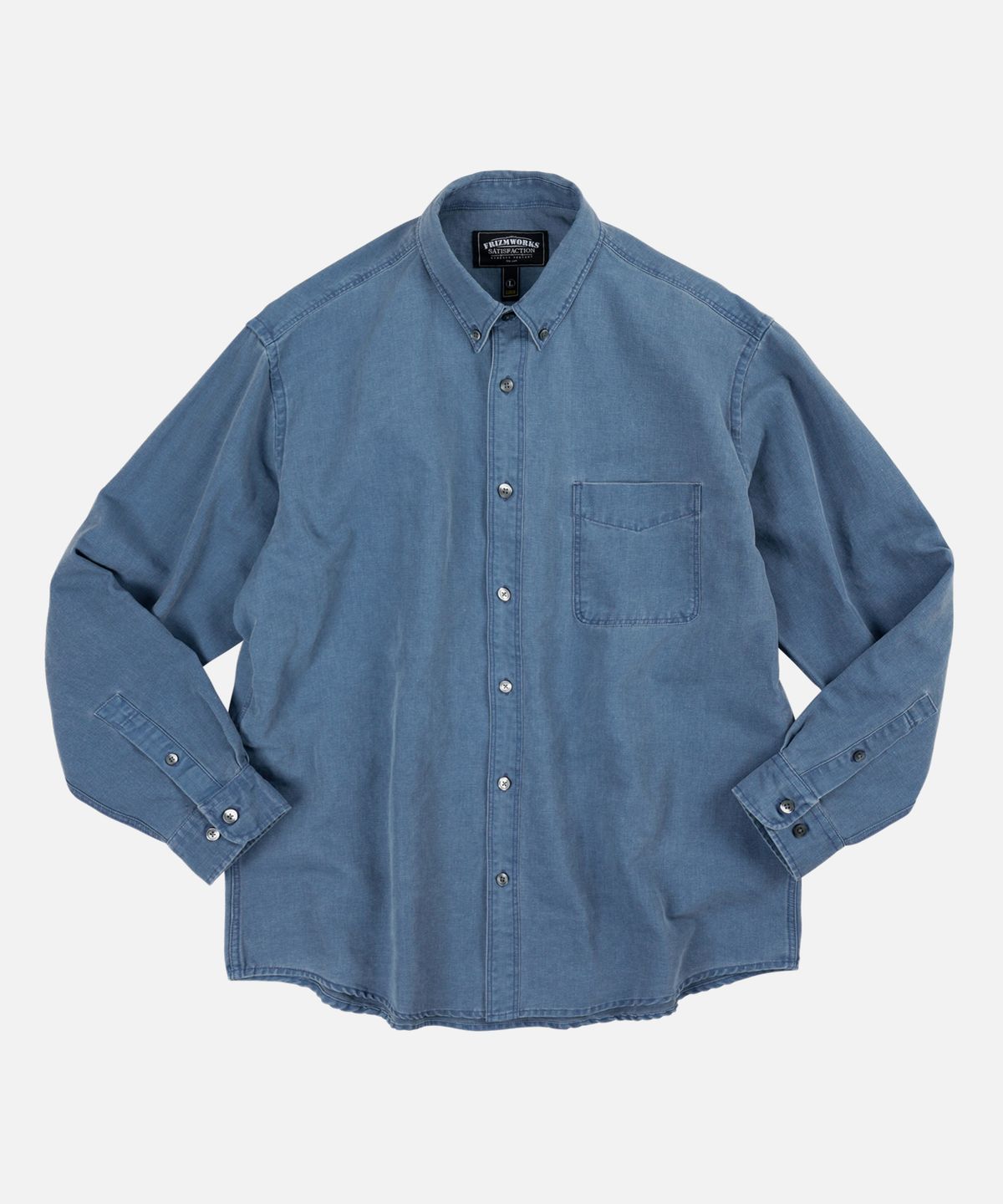 프리즘웍스(FRIZMWORKS) PIGMENT DYEING OVERSIZED SHIRT _ BLUE