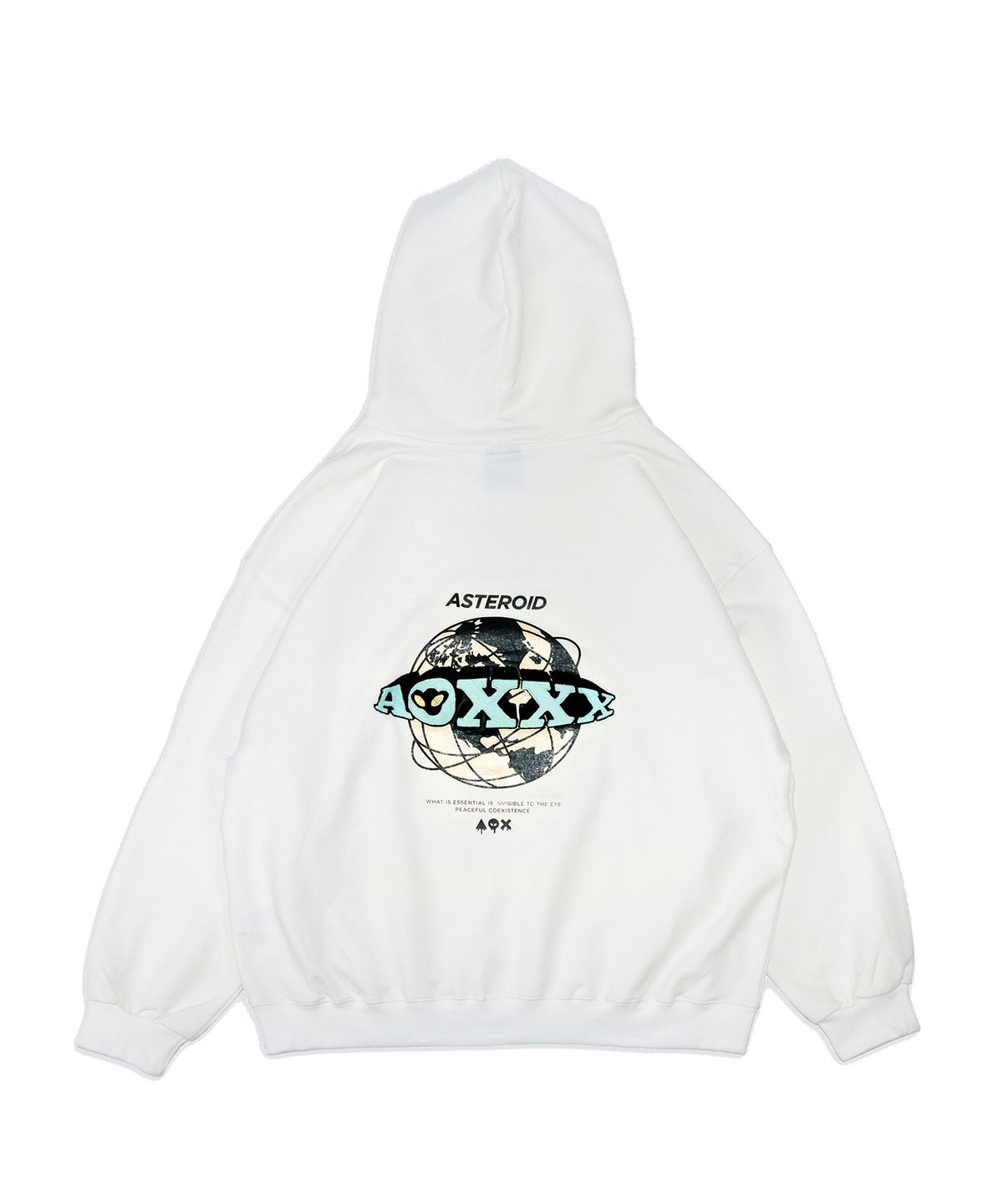 에이오엑스(AOX) Globe Hoodie(Oversize fit) White