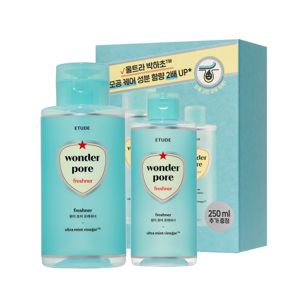 에뛰드(ETUDE) 원더포어 프레쉬너 2종 세트 (500ml+250ml)