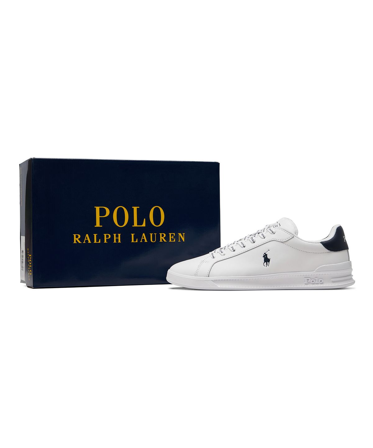 폴로 랄프 로렌(POLO RALPH LAUREN) 헤리티지 코트 II 스니커즈 - 화이트:네이비