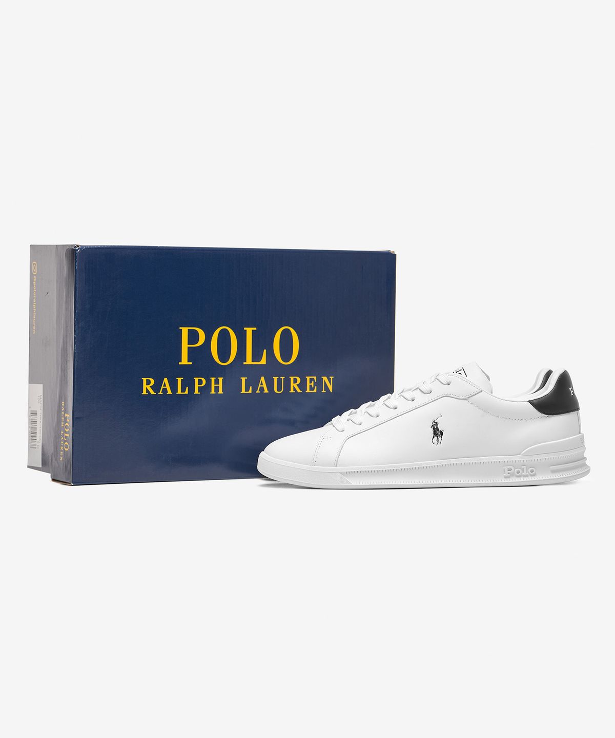 폴로 랄프 로렌(POLO RALPH LAUREN) 헤리티지 코트 II 스니커즈 - 화이트:블랙