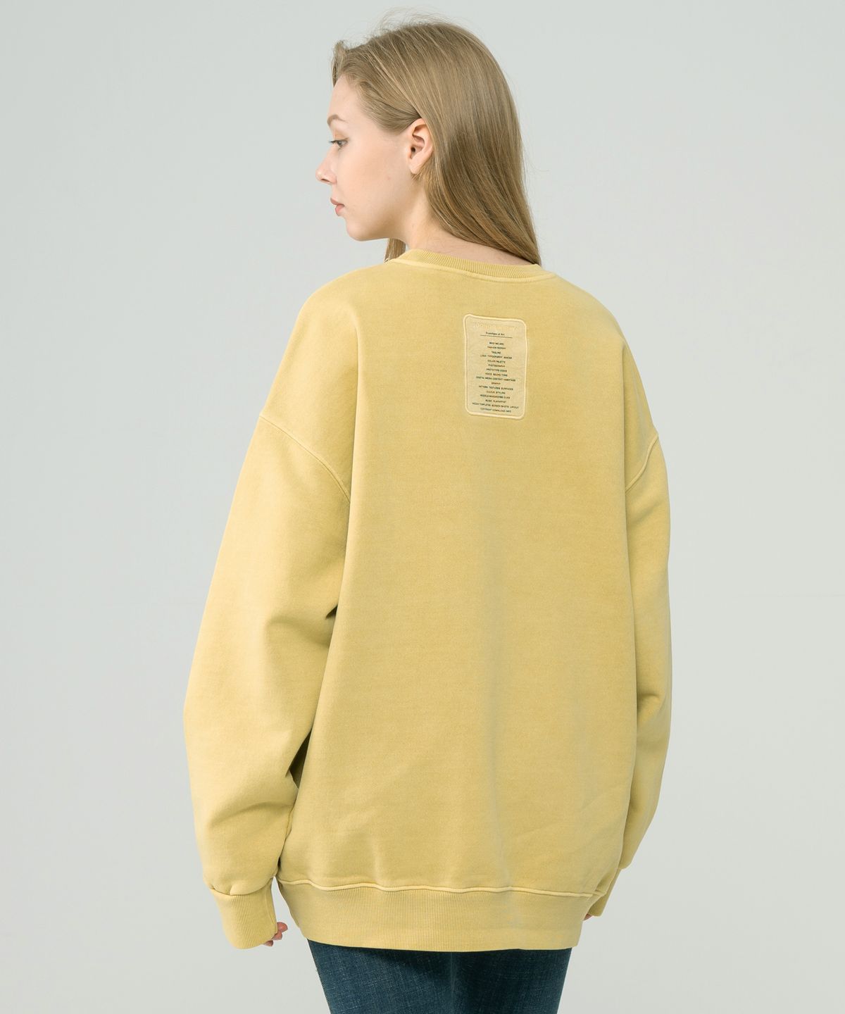 아이코노그라피(ICONOGRAPHY) PIGMENT HEAVY COTTON  LABEL ART  MUSTA
