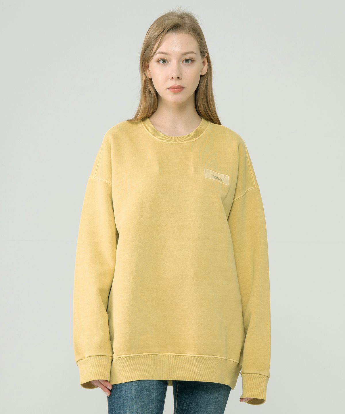 아이코노그라피(ICONOGRAPHY) PIGMENT HEAVY COTTON  LABEL ART  MUSTA