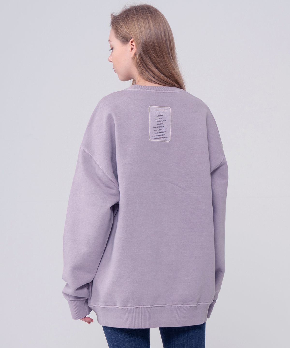 아이코노그라피(ICONOGRAPHY) PIGMENT HEAVY COTTON  LABEL ART LAVENDER
