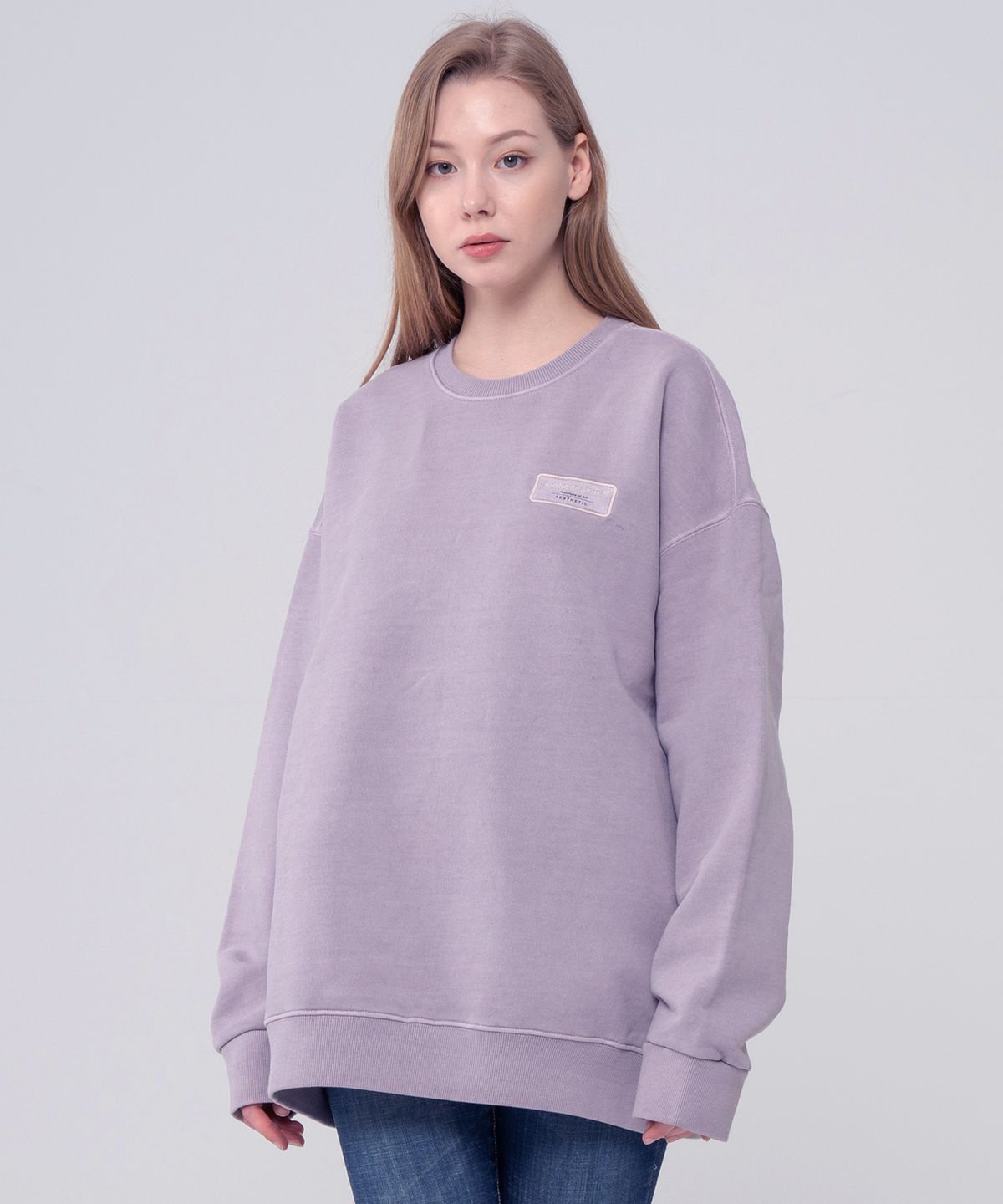 아이코노그라피(ICONOGRAPHY) PIGMENT HEAVY COTTON  LABEL ART LAVENDER