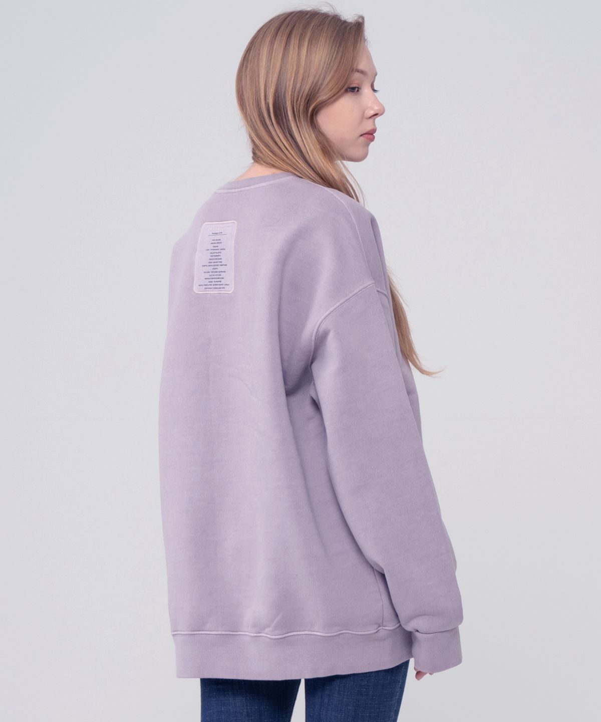아이코노그라피(ICONOGRAPHY) PIGMENT HEAVY COTTON  LABEL ART LAVENDER