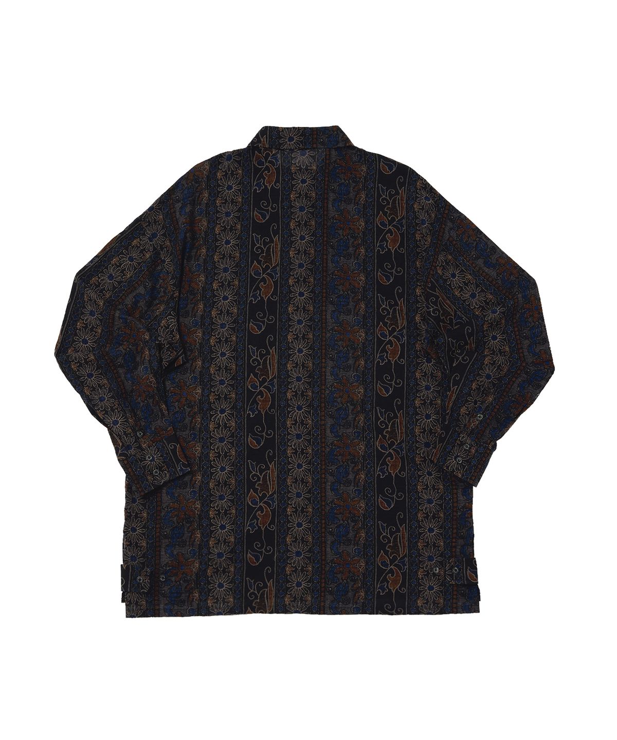 어낫띵(A NOTHING) WOOD-CUT DROP-SHOULDER SHIRT (Black)