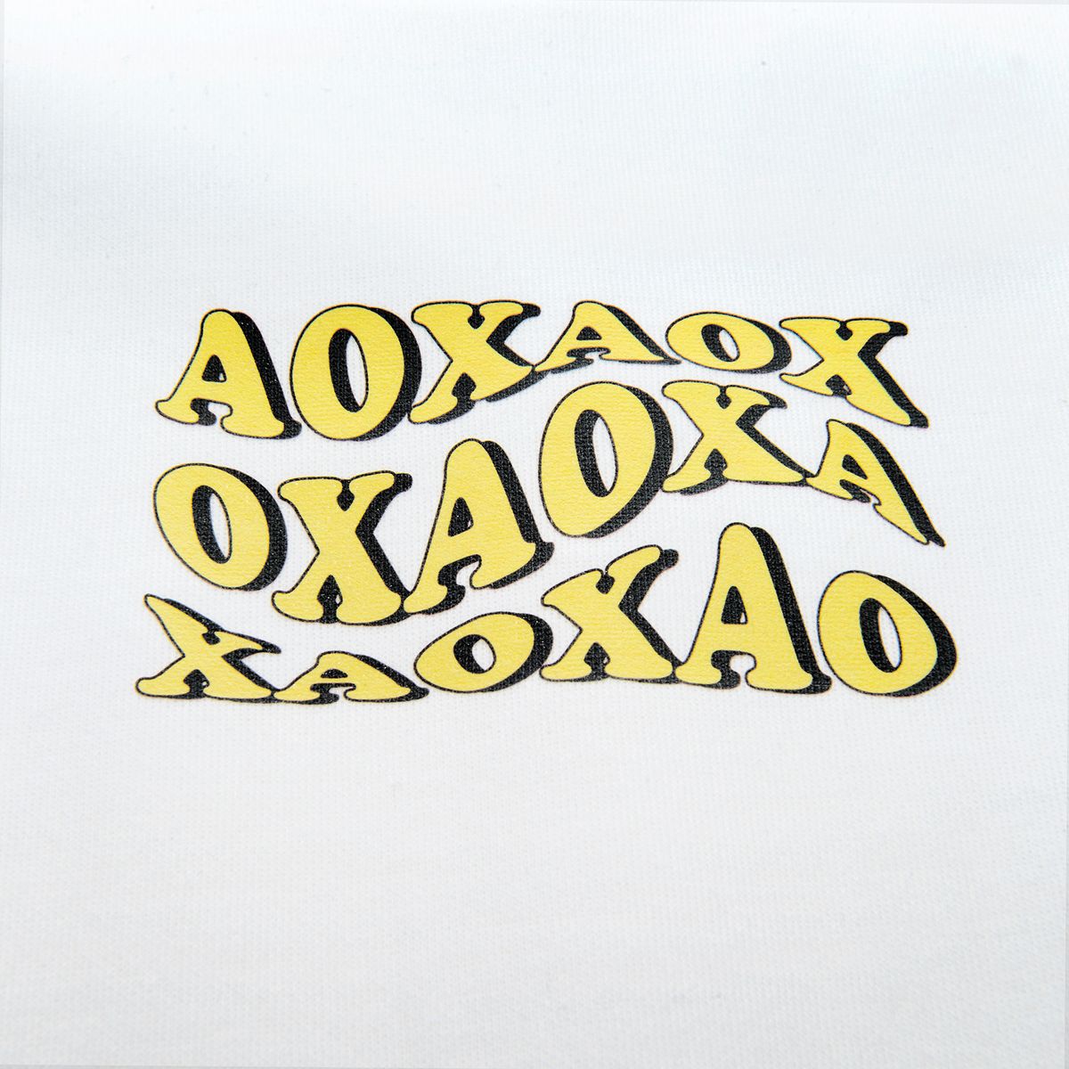 에이오엑스(AOX) WAVE Logo Long sleeve T-shirts(semi-over fit) White