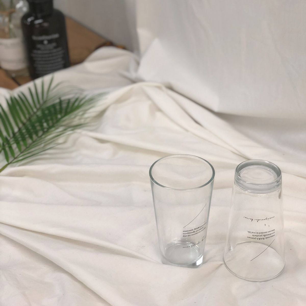 메종드바라(MAISON DE BARA) 레터링 글라스 유리컵
