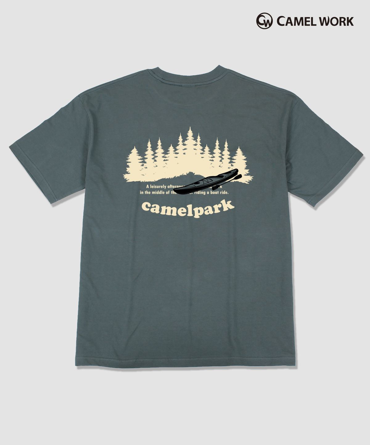 카멜워크(CAMEL WORK) 카멜 파크 반팔티셔츠(딥그린)