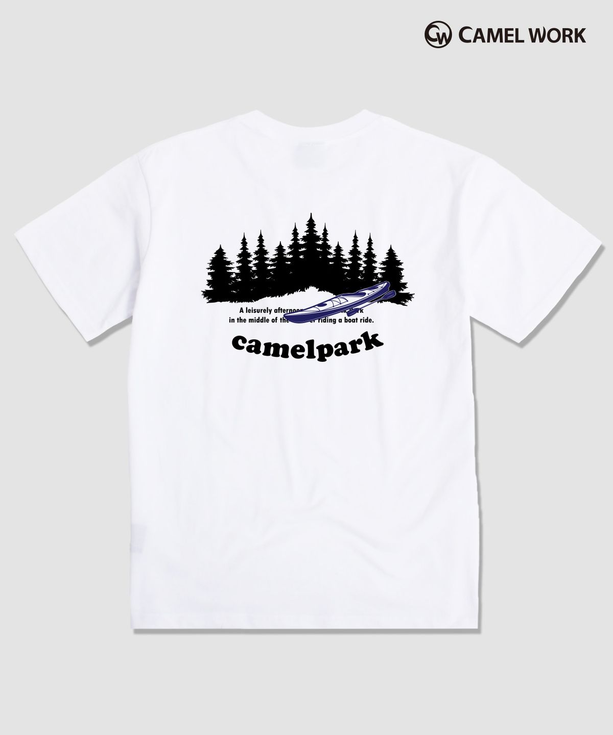 카멜워크(CAMEL WORK) 카멜 파크 반팔티셔츠(화이트)