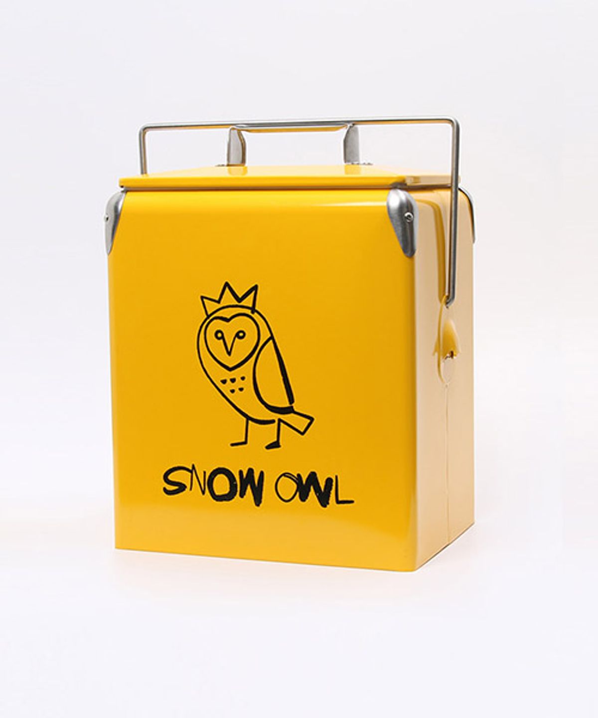 스노우아울(SNOWOWL) 17리터 뉴트로 아이스 스틸 쿨러 골든 옐로우