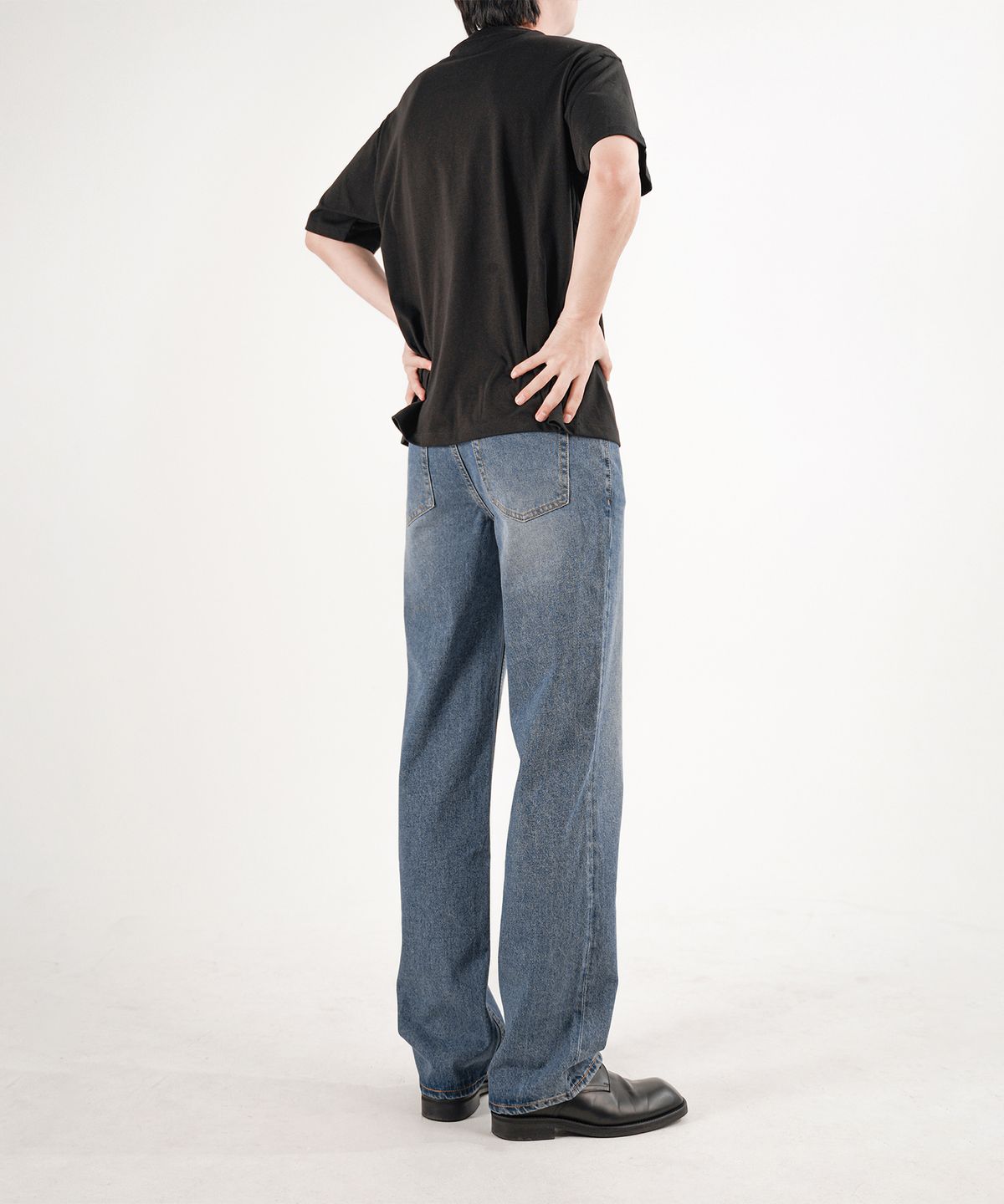 폴코어(PAULCORE) PAUL315 와이드핏 데님진 (연중청)