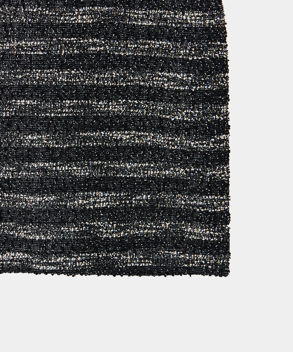 메종미네드(MAISON MINED) [2STYLE] MIXED BOUCLE KNIT HALF SLEEVE BLACK